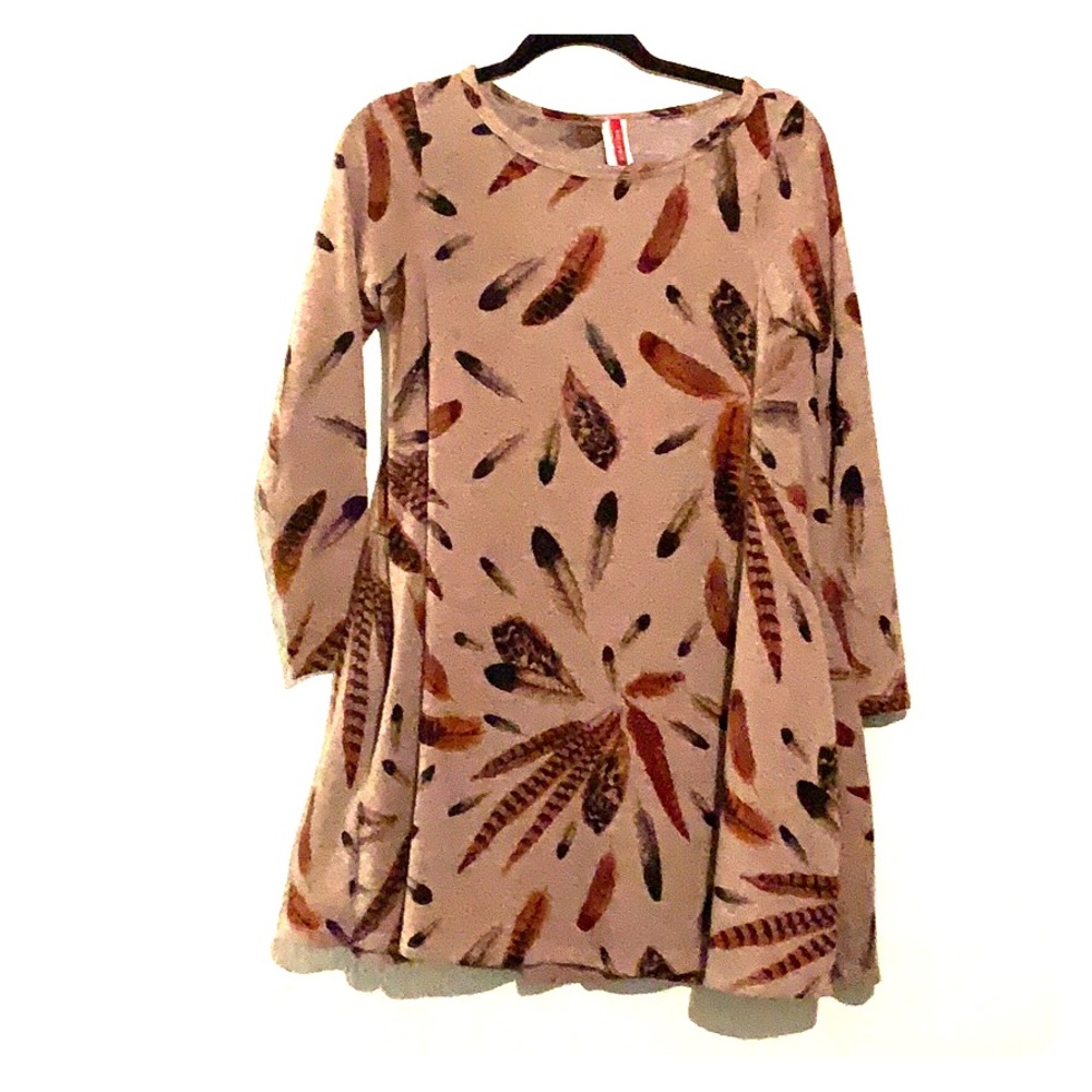 Feather sweater dress